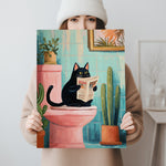 Badezimmer Wandbild mit Katze