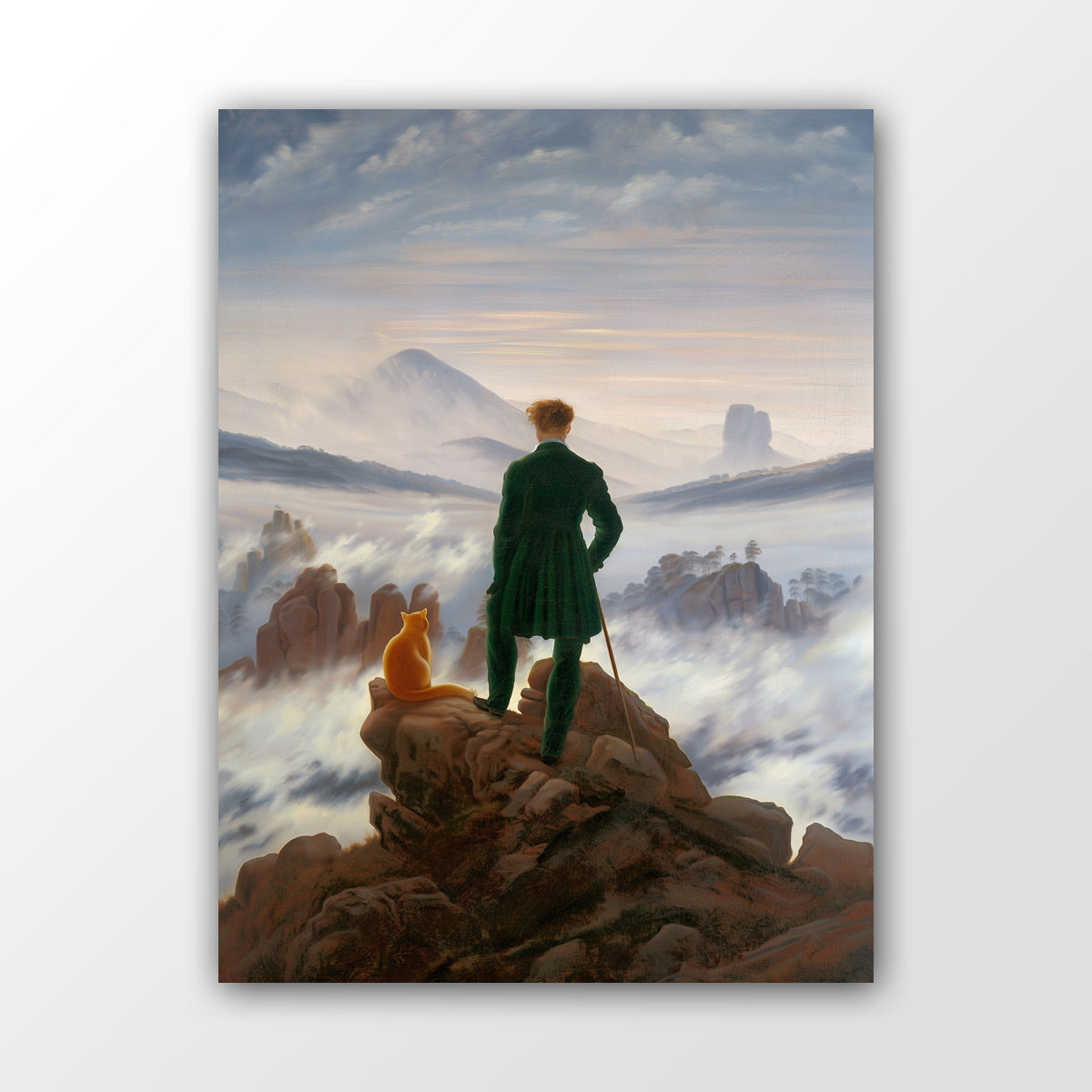 Caspar David Friedrich Poster mit Katze