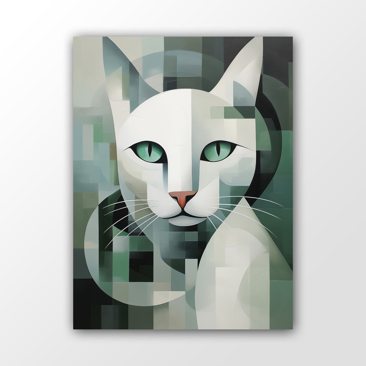 Kubismus Katze Wandbild