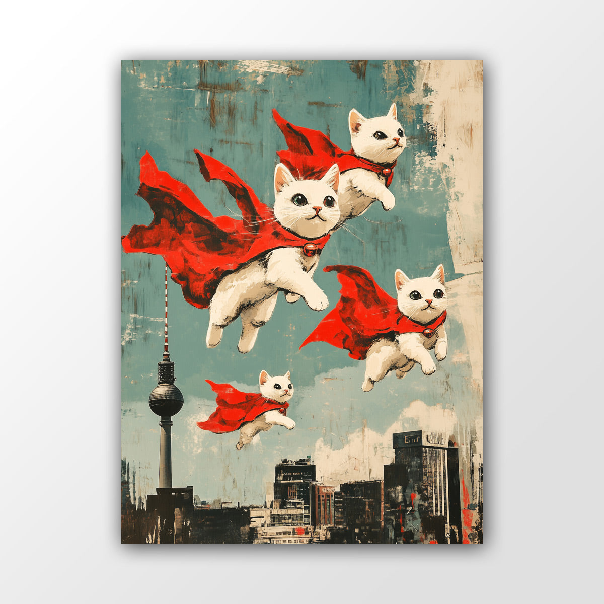 Flying Cats Berlin Poster
