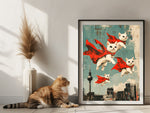 Flying Cats Berlin Poster