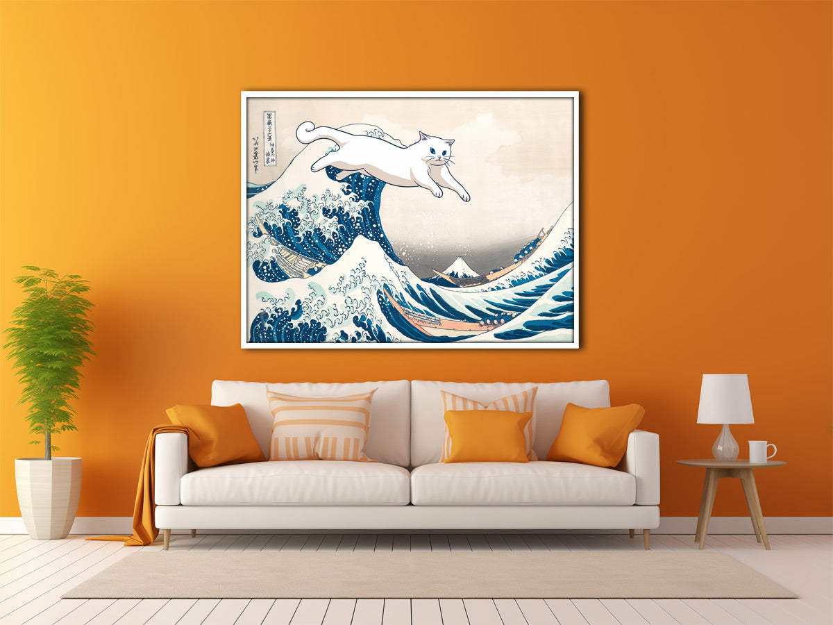 Cat Art in the Style of Hokusai's "Great Wave"