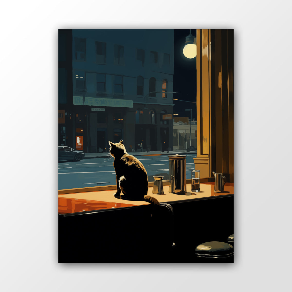 Edward Hopper Katzenposter