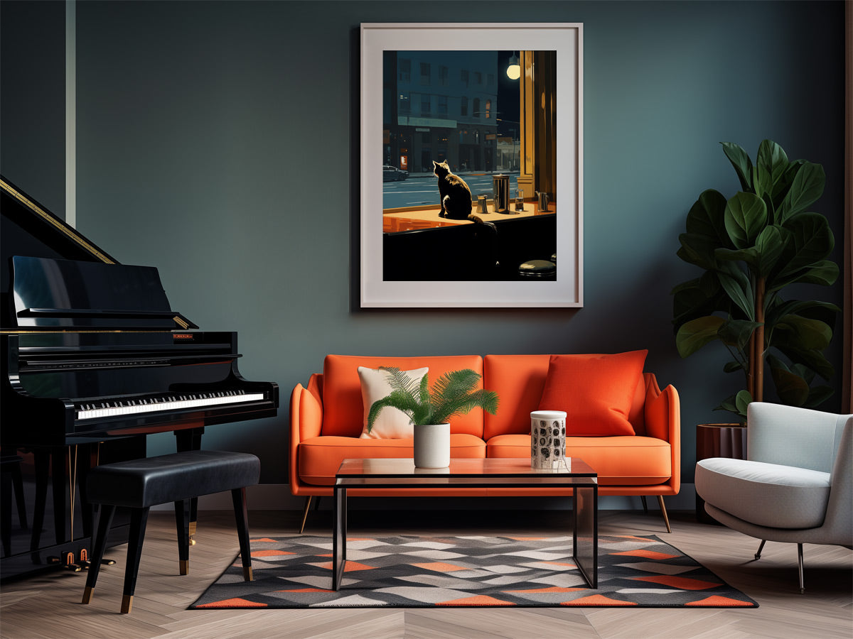 Edward Hopper Katzenposter