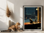 Edward Hopper Katzenposter
