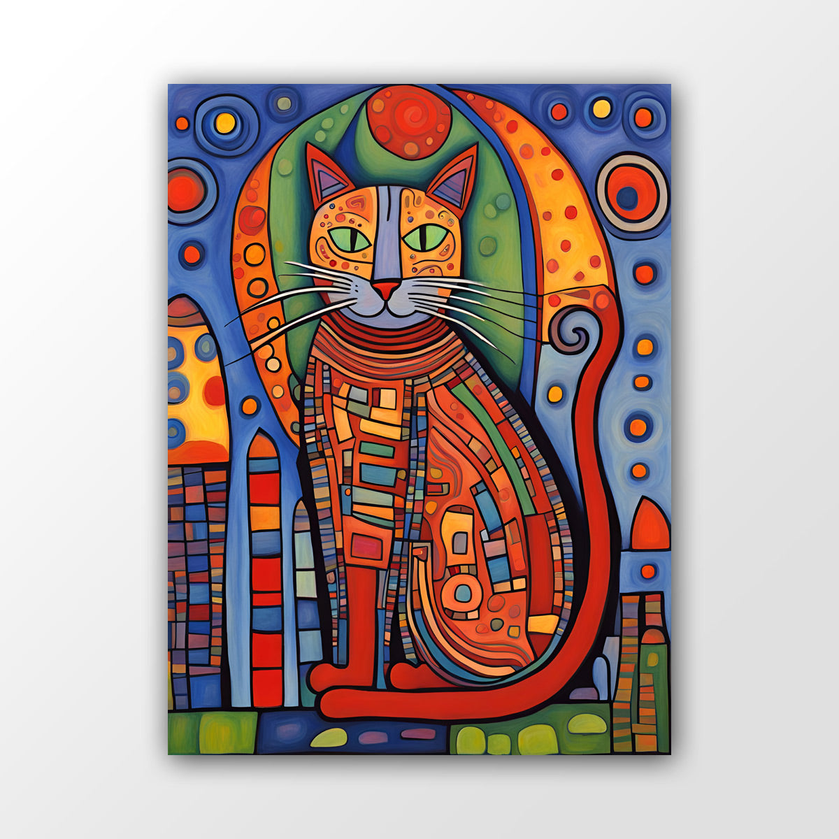 Hundertwasser Katzenposter