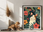 Dschungel Poster mit Katze