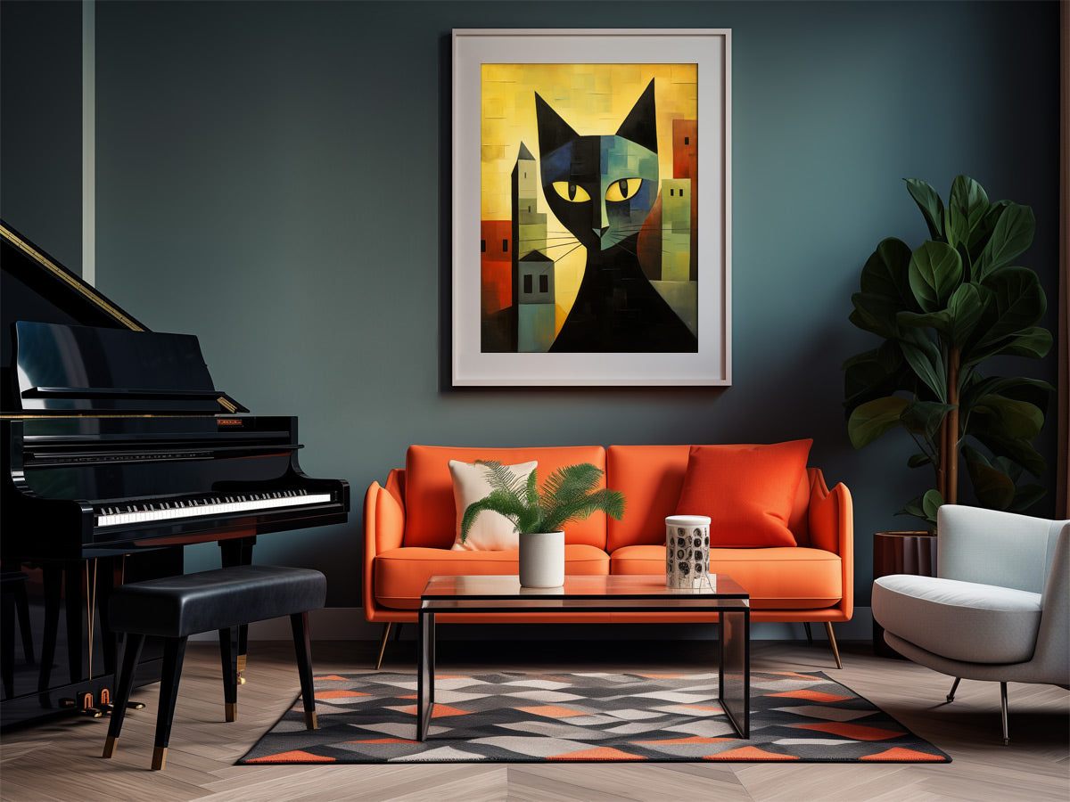 Lyonel Feininger Wandbild mit Katze