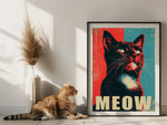 Witziges Katzenposter MEOW