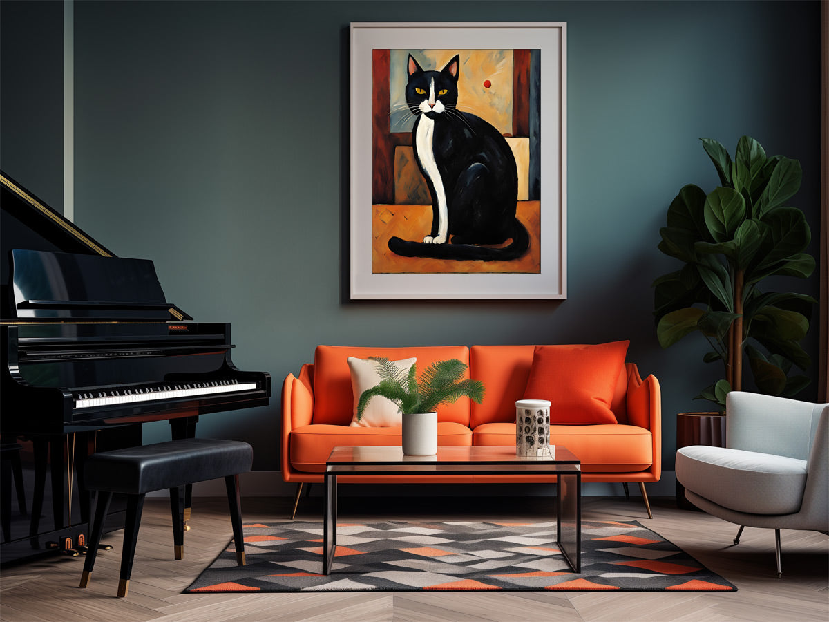 Amedeo Modigliani Wandbild Tuxedo-Katze