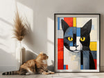 Mondrian Katzenposter