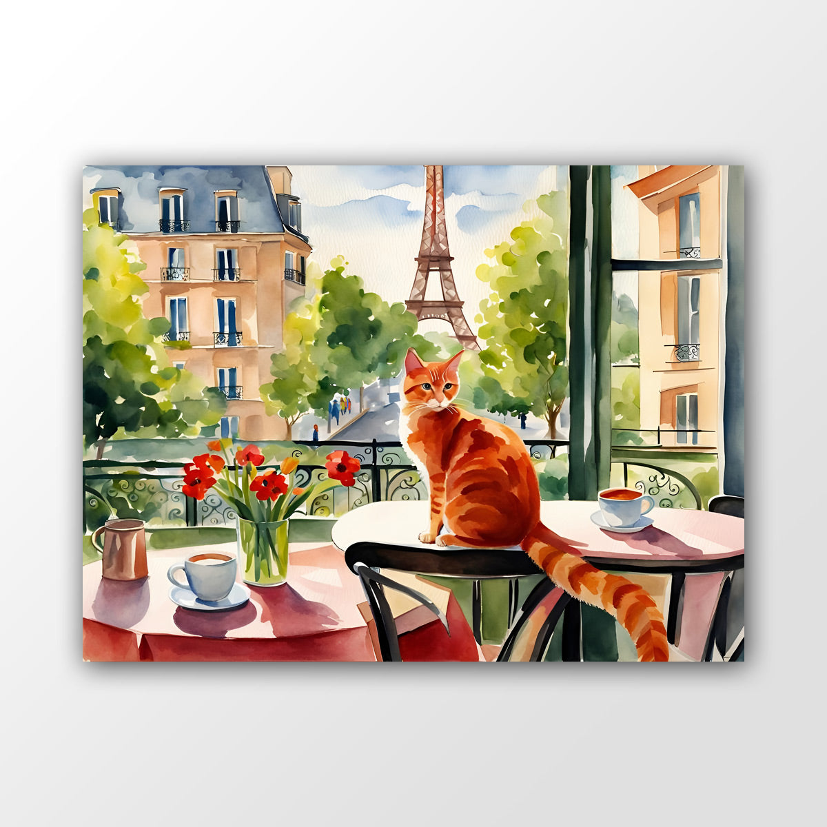Paris Katze Wandbild