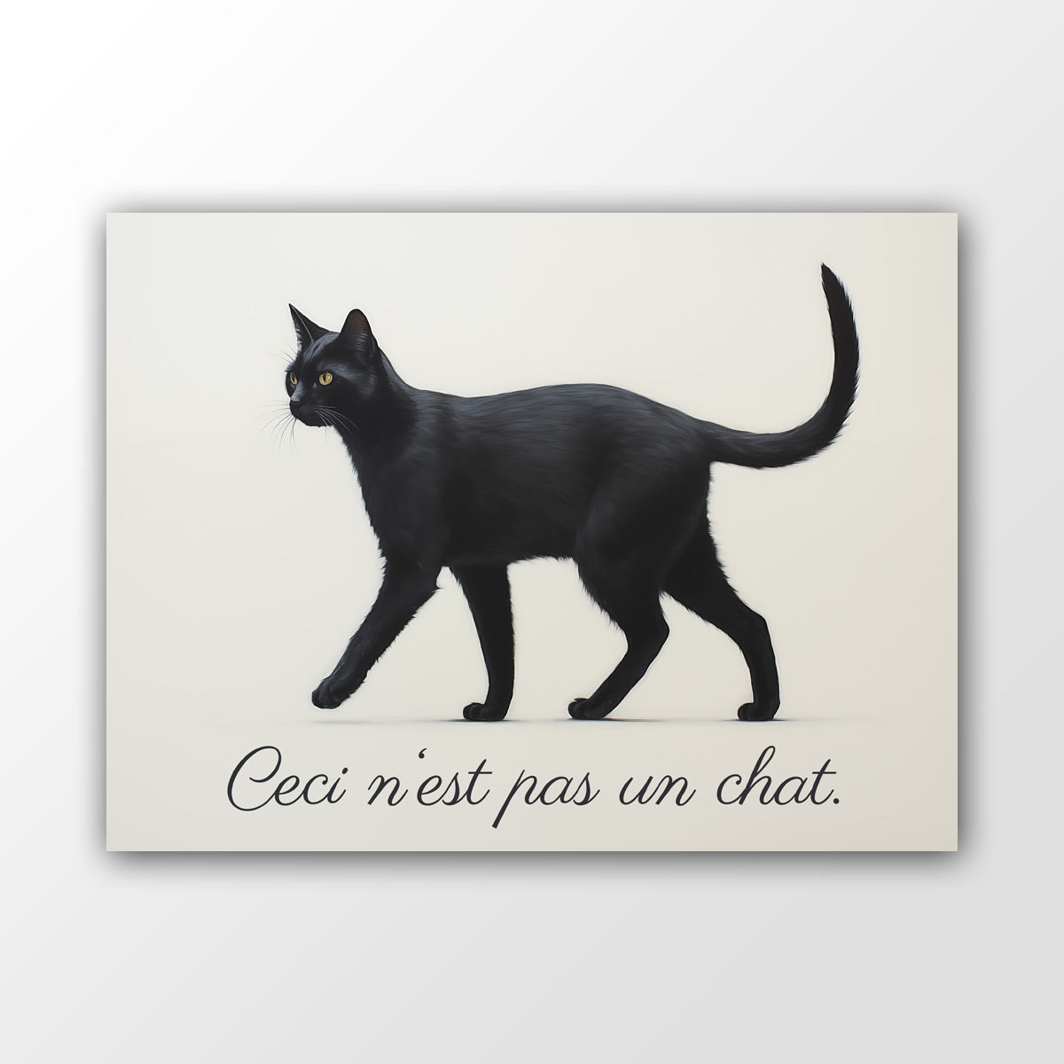Magritte Kunstdruck mit Katze