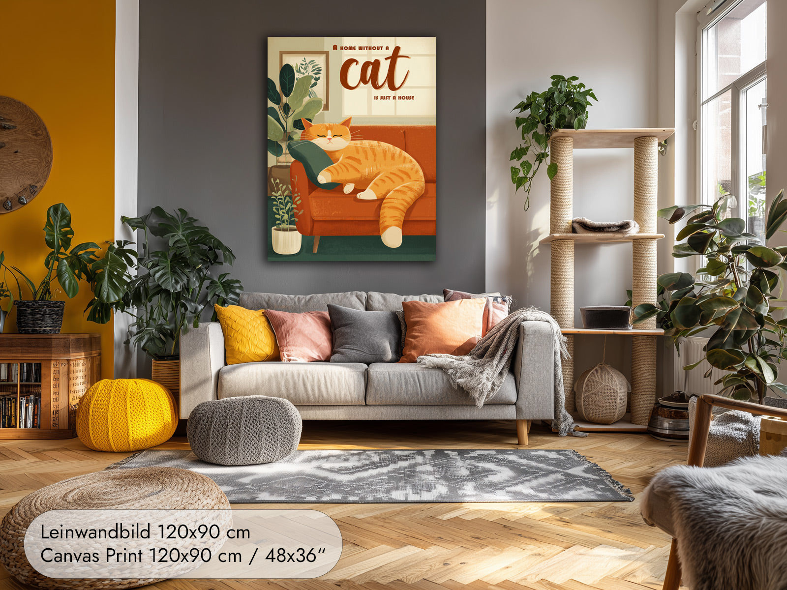 A Home Without a Cat — Cat Poster Gift for Cat Lovers
