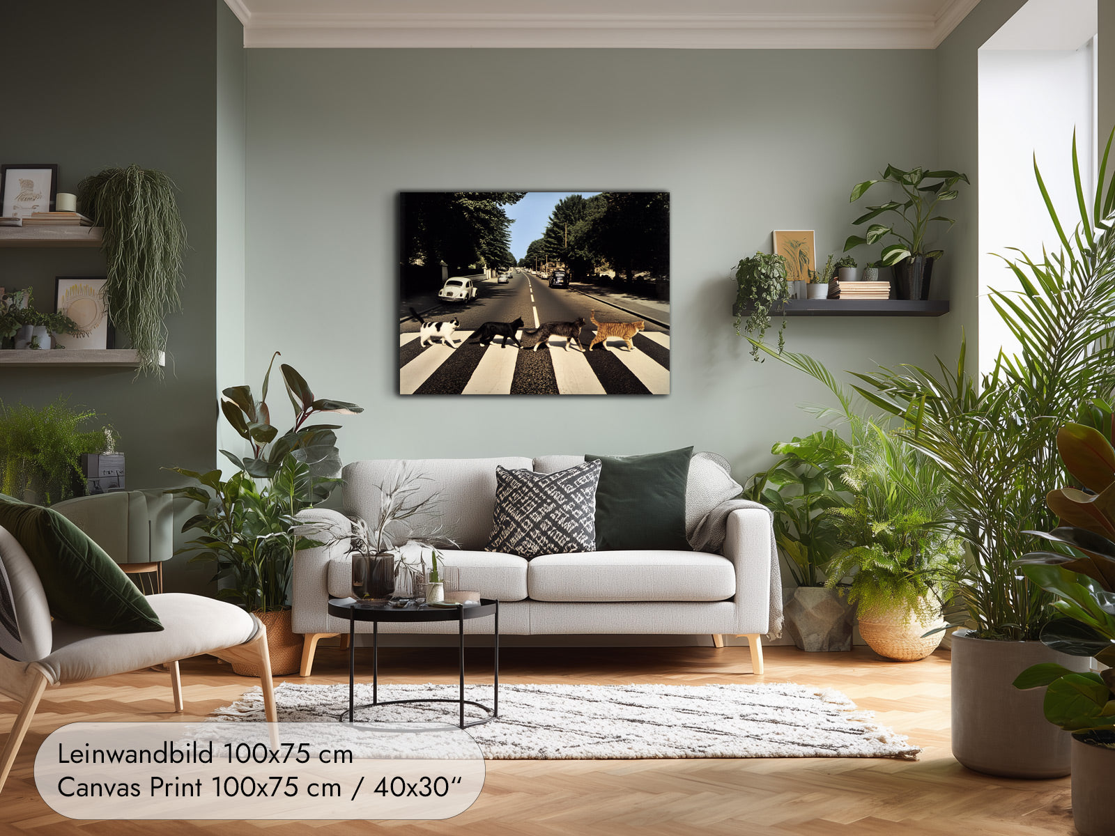 Abbey Road Cats — Cat Poster Beatles Fan Art Music