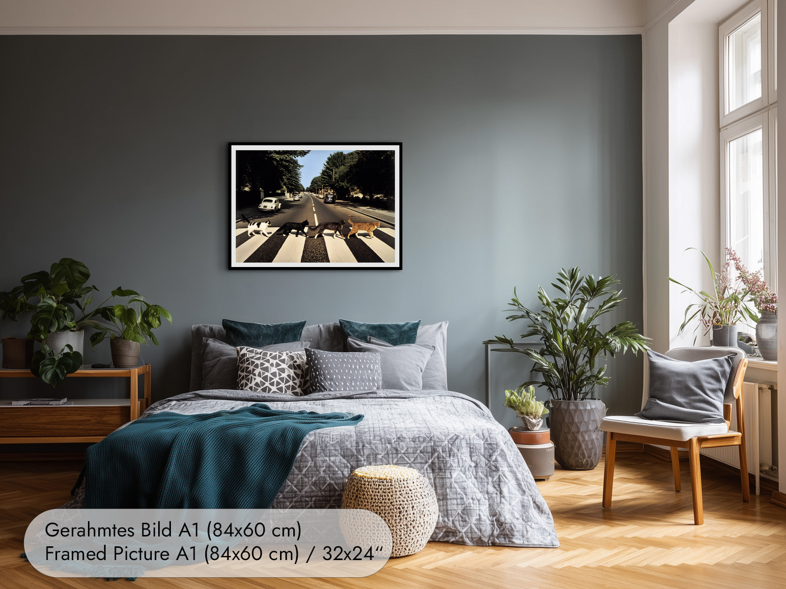 Witziges Poster mit Katzen Beatles