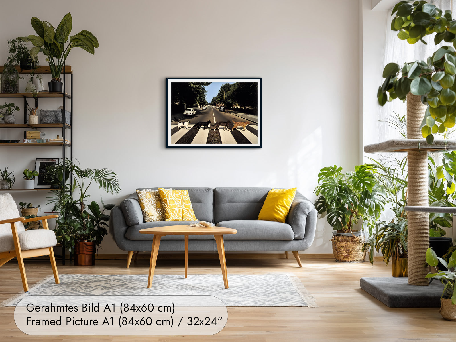 Abbey Road Poster with Cats