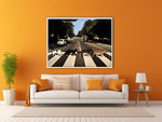 Witziges Katzenposter im Stil des Plattencovers von den Beatles