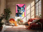 Andy Warhol Pop Art Wandbild mit Katze