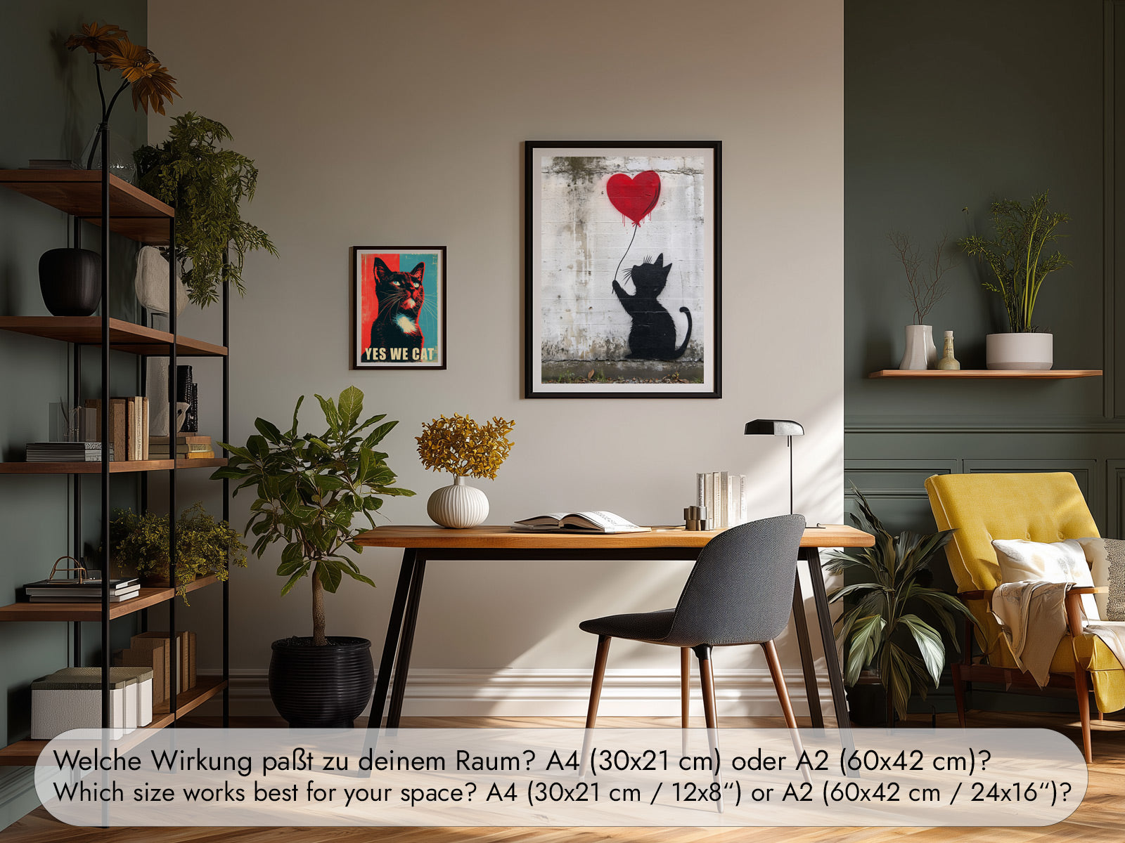 Poster Banksy mit Katze