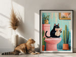 Witzige Katzenbilder für Badezimmer