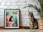 Lustige Katzenposter für Badezimmer