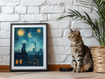 Poster Berlin Night Cat