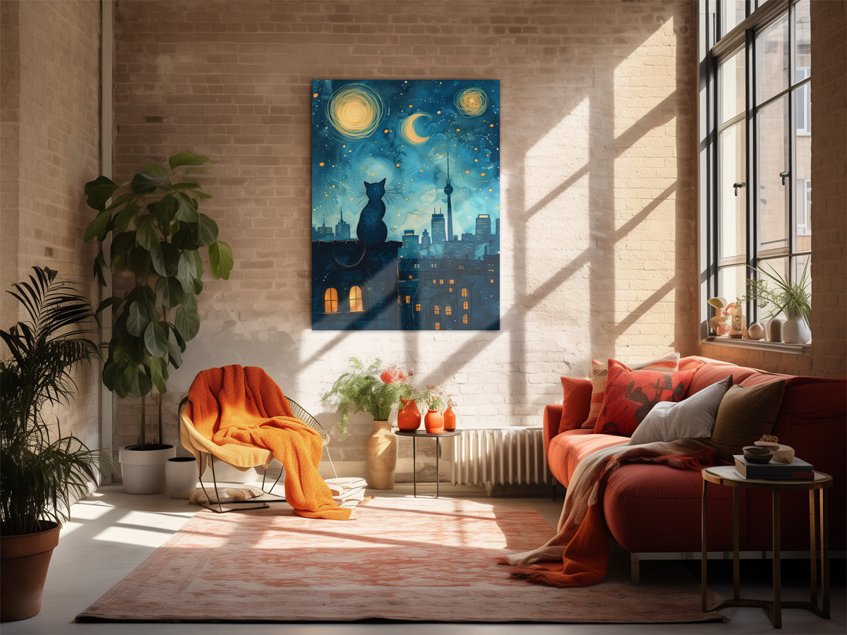 Poster Berlin Night Cat