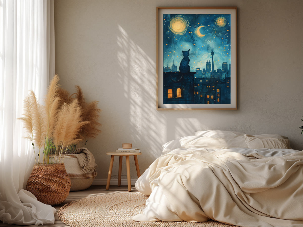 Poster Berlin Night Cat