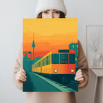 Berlin Subway Poster with Cat