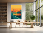 Berlin Wandbild mit U-Bahn und Katze