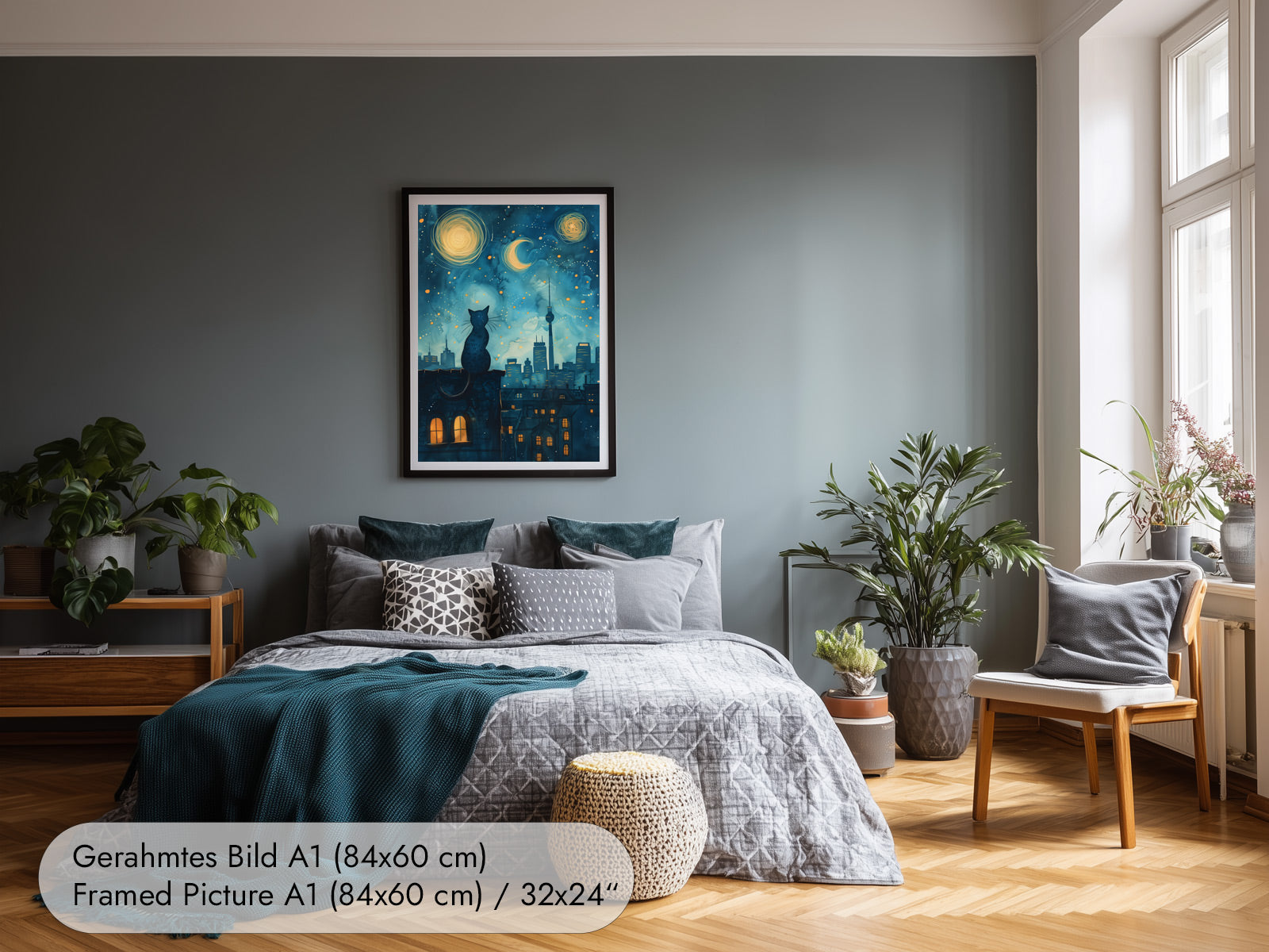 Berlin Skyline mit Katze