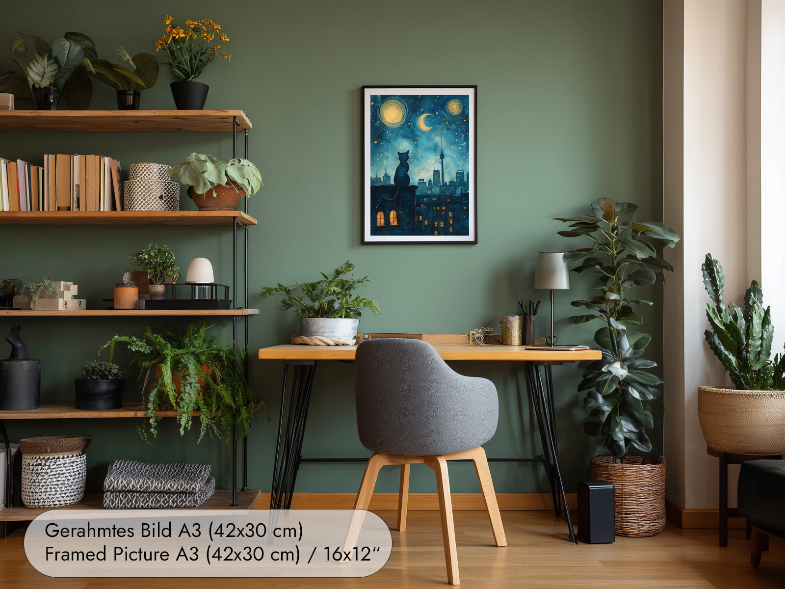 van Gogh Kunstdruck mit Katze