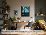 van Gogh Berliner Skyline mit Katze