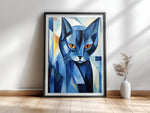 Die Blaue Katze — Kunstdruck im Stil von Franz Marc