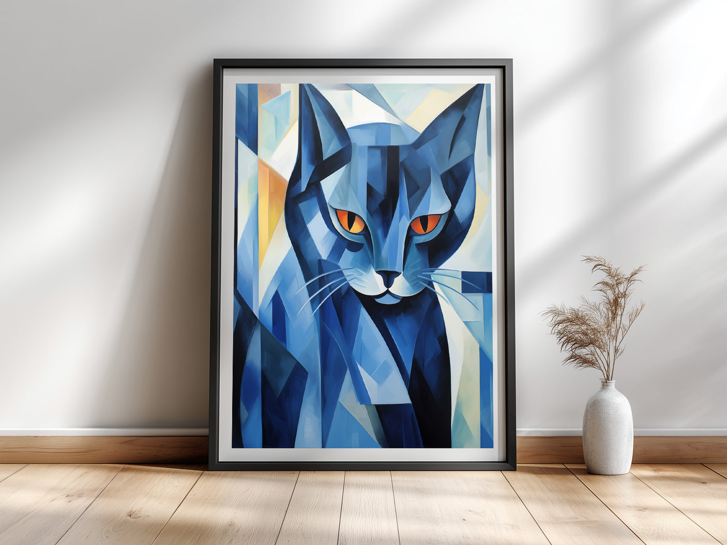 Die Blaue Katze — Kunstdruck im Stil von Franz Marc