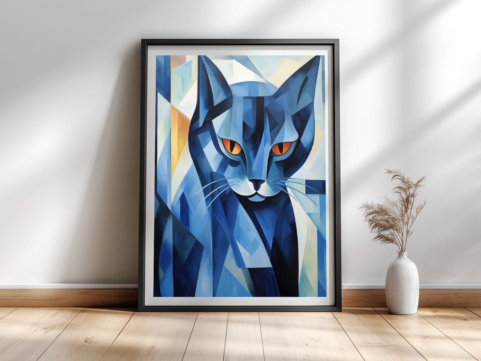 Die Blaue Katze — Kunstdruck im Stil von Franz Marc