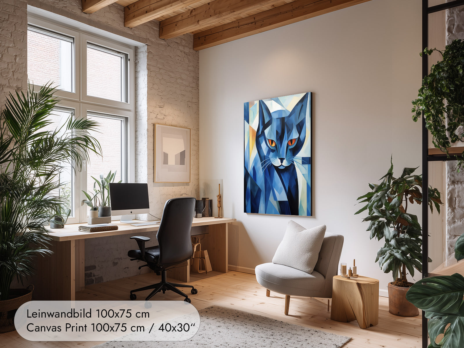 The Blue Cat — Art Print in the Style of Franz Marc