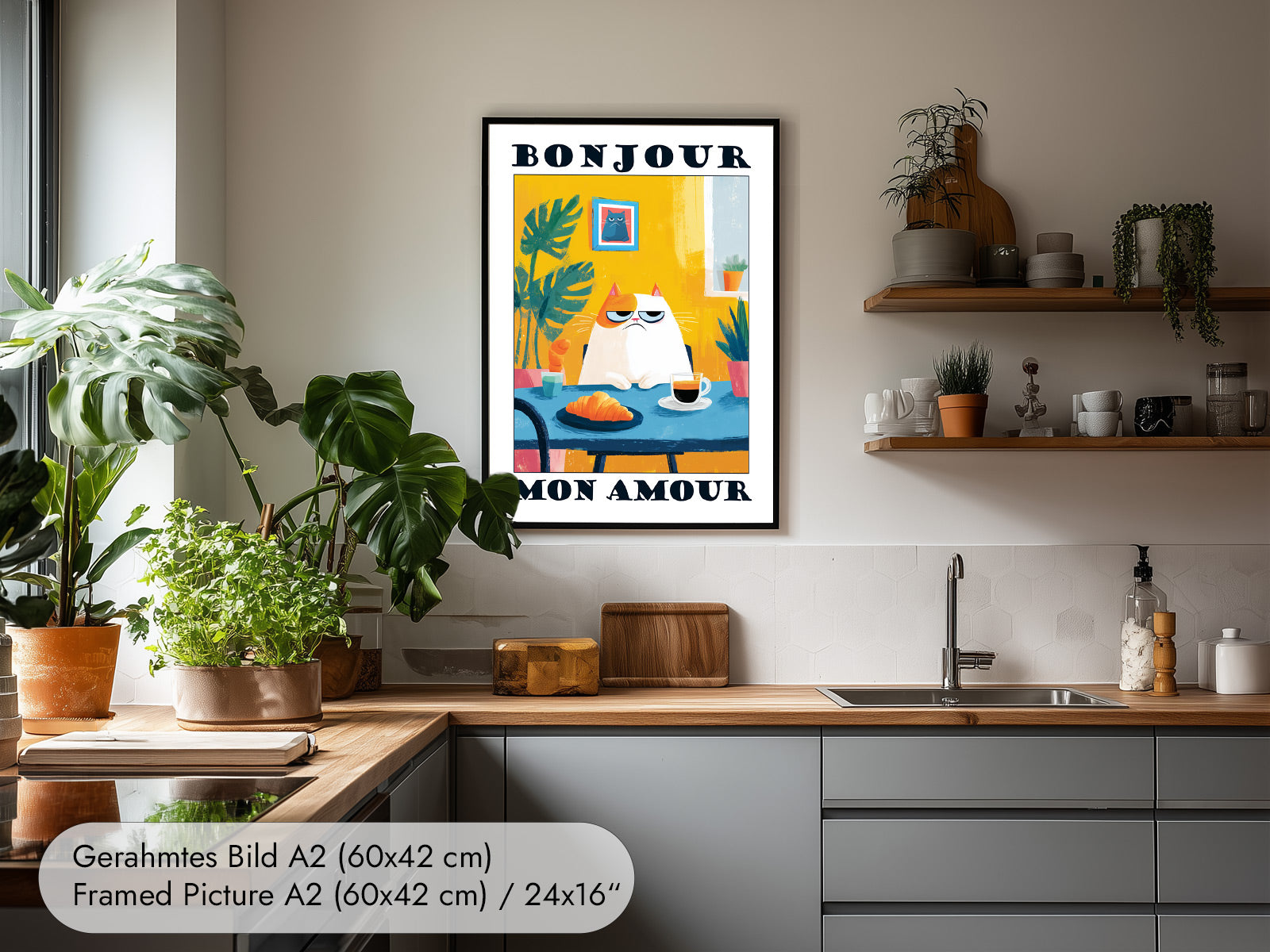 Witziges Wandbild für Küche