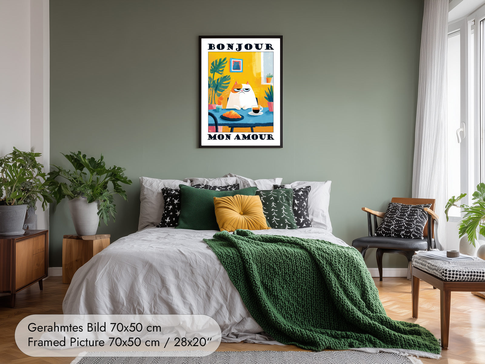 Funny Kitchen Poster with Cat