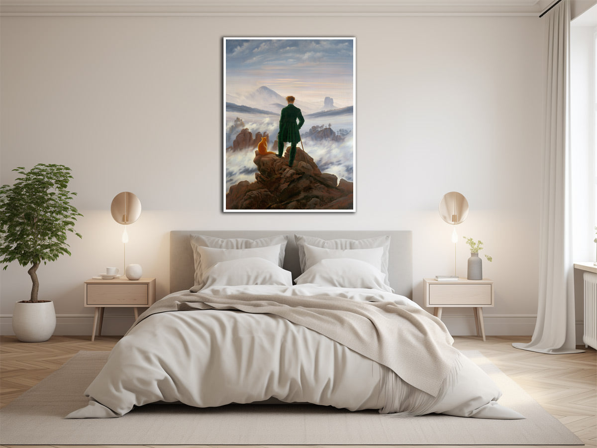 Katzenkunst im Stil von Caspar David Friedrich