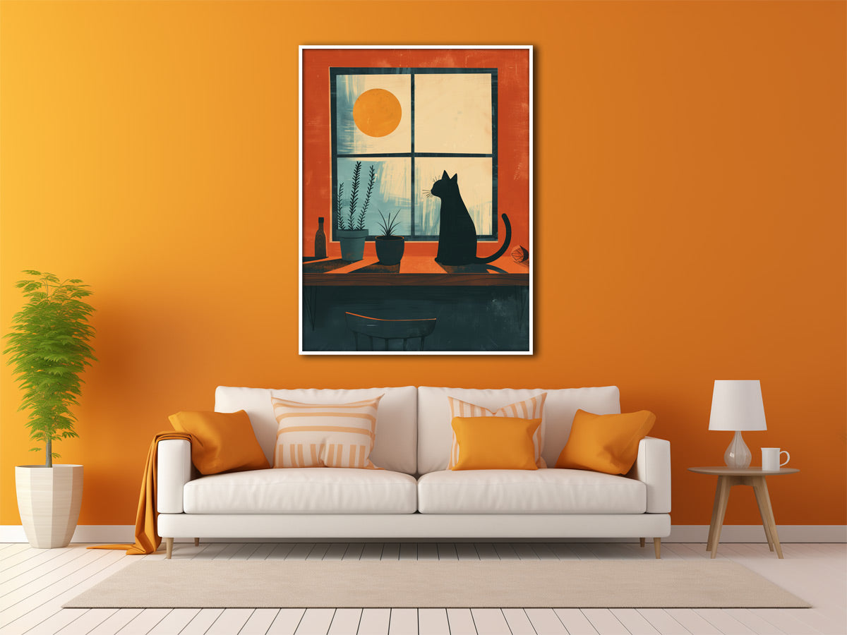 Katze Leinwand minimalistisch