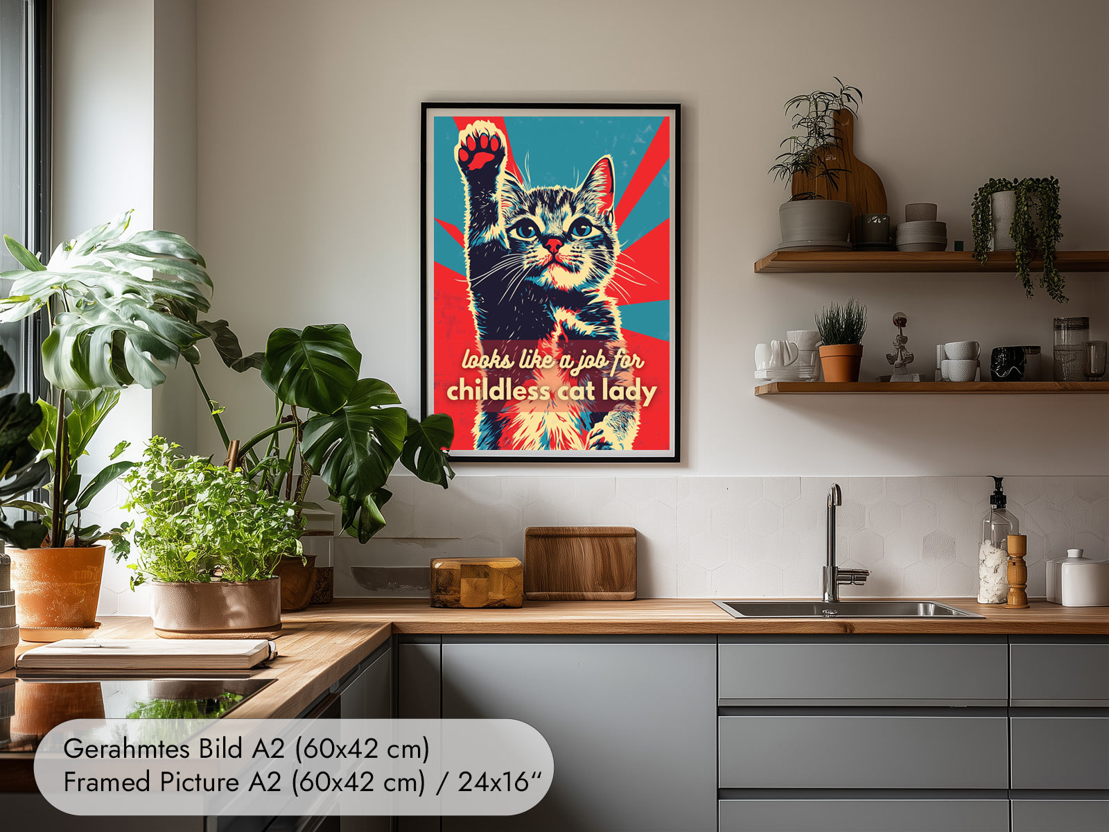 Childless Cat Lady Wandbild
