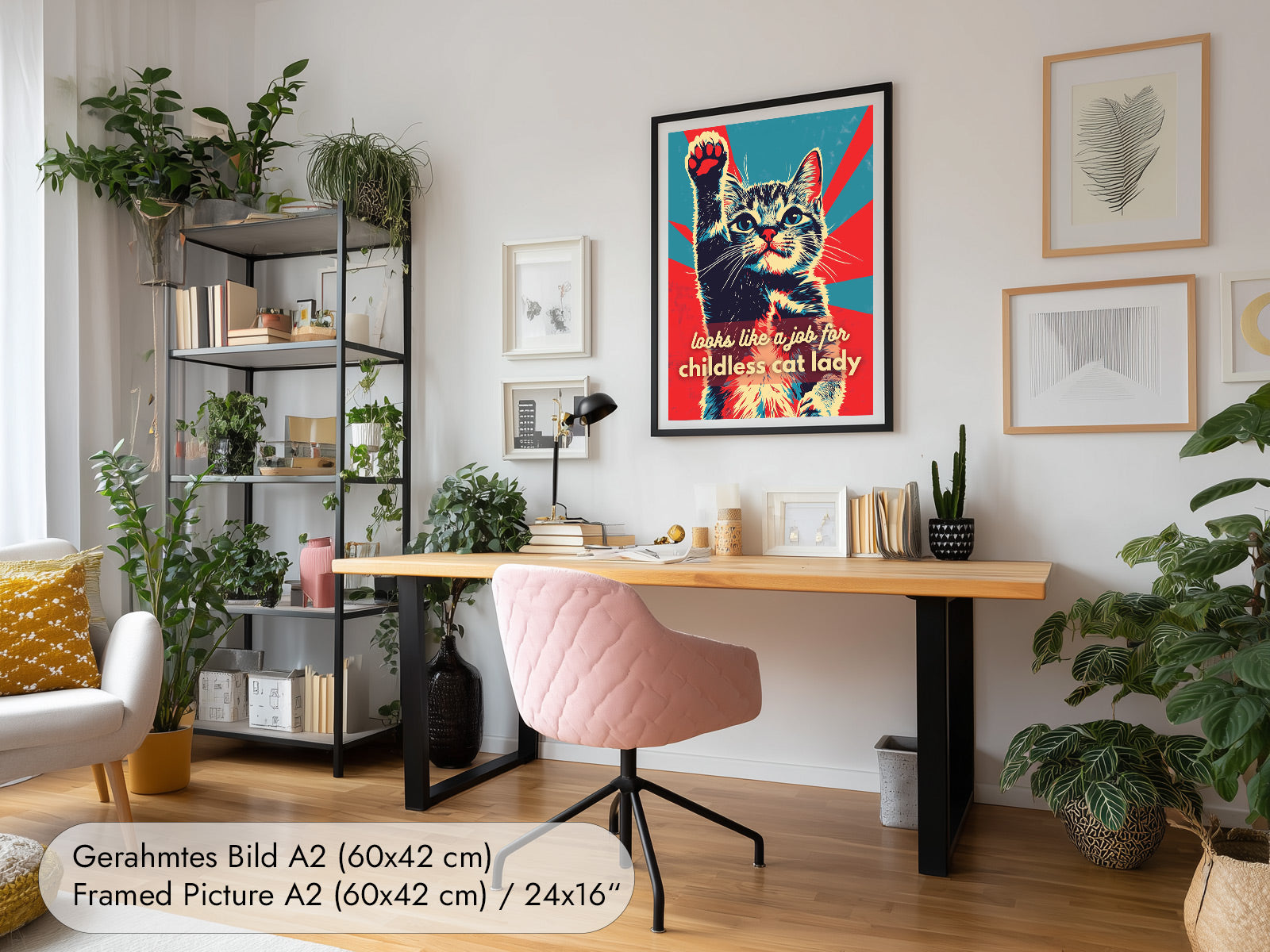 Motivationsposter mit Katze