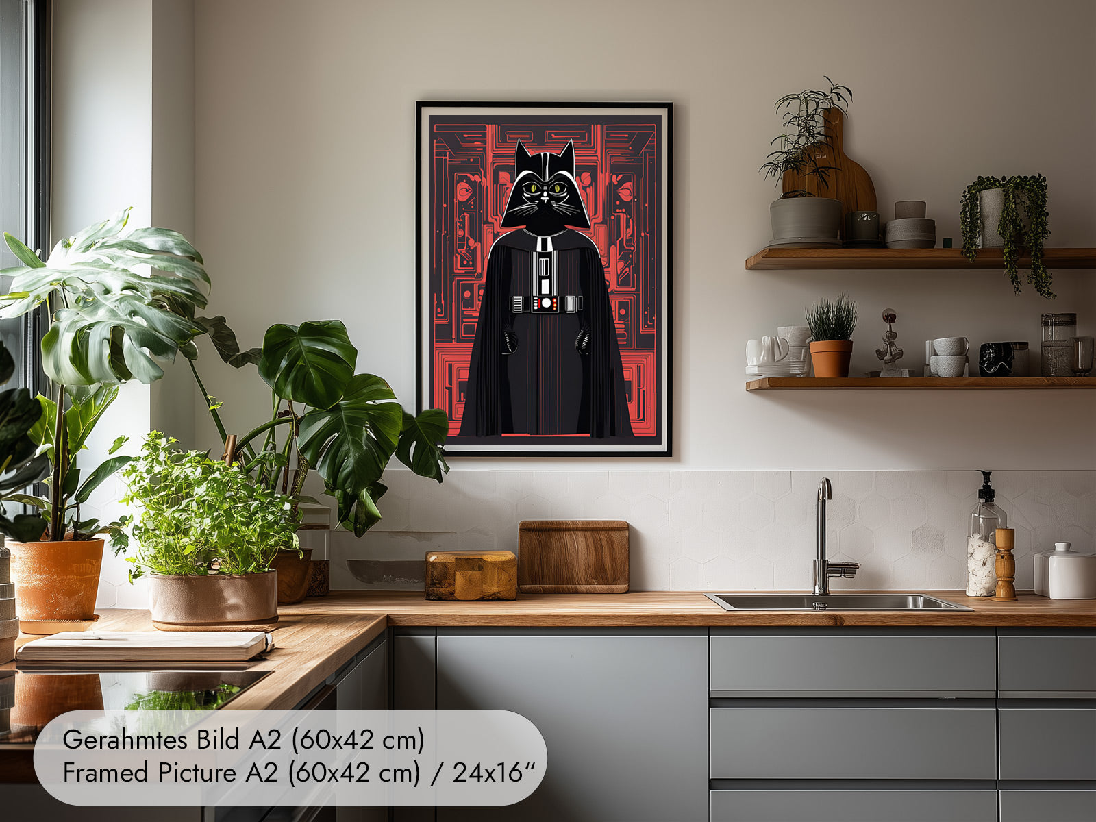 Cat Vader — Funny Cat Poster Star Wars Fan Art