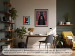 Funny Star Wars Fan Art Poster with Cat