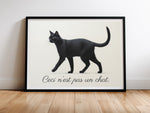 Ceci n'est pas un chat — Katzen-Kunstdruck nach René Magritte