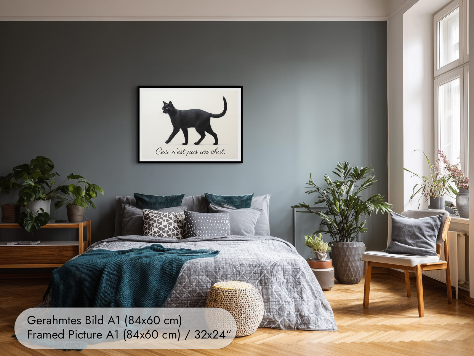 Katzenkunst nach Rene Magritte
