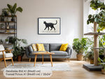 Magritte Kunstdruck mit Katze