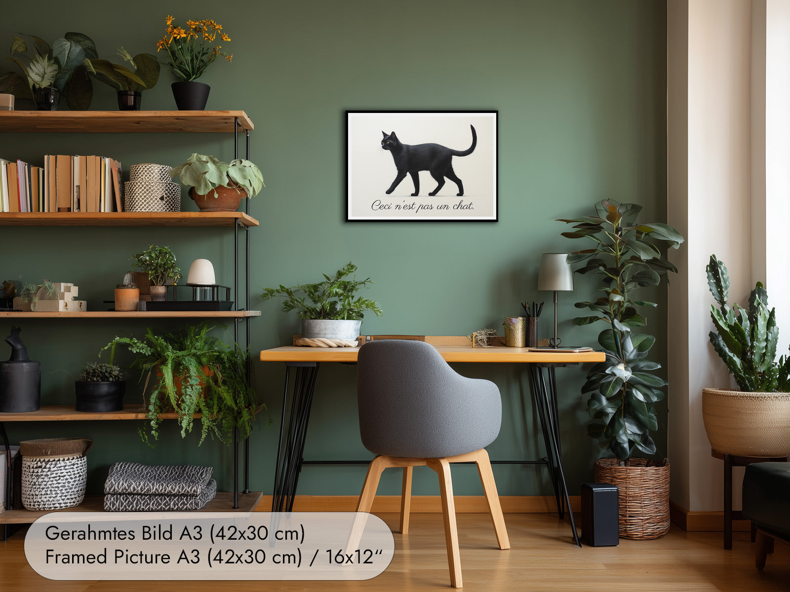 Magritte Poster mit Katze